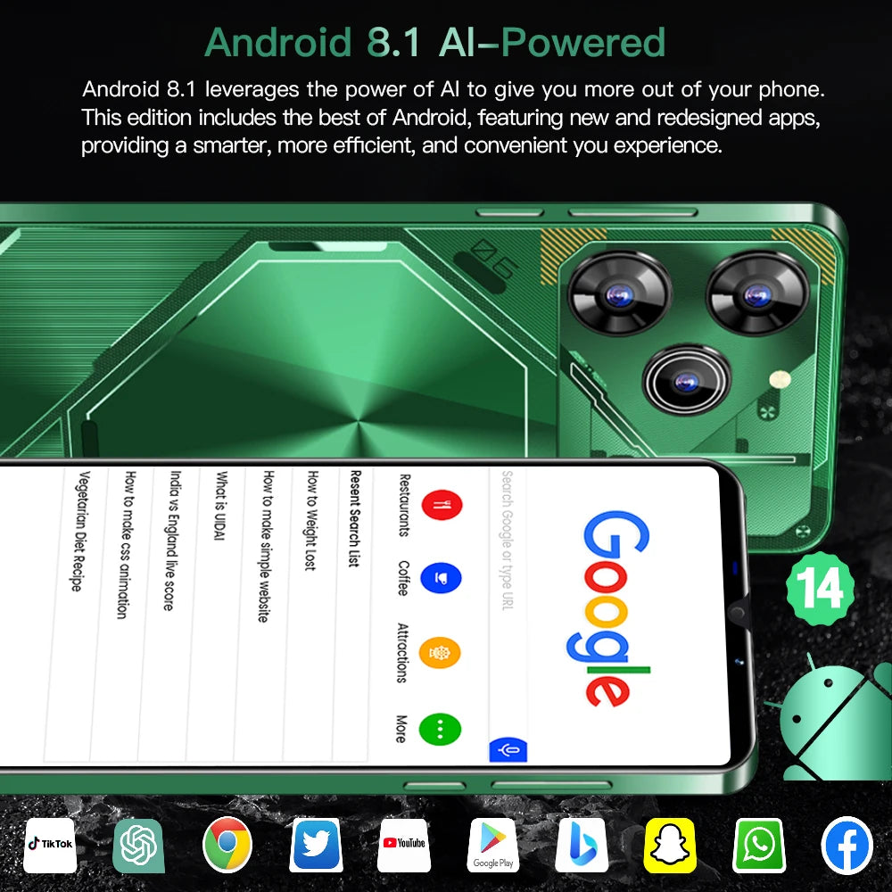 FUFFI-Pova 6 Pro,Smartphone Android,5.0 inch,3+32GB ROM,Dual SIM,3500mAh,Mobile phones,Dual SIM,4G Network,Cellphones