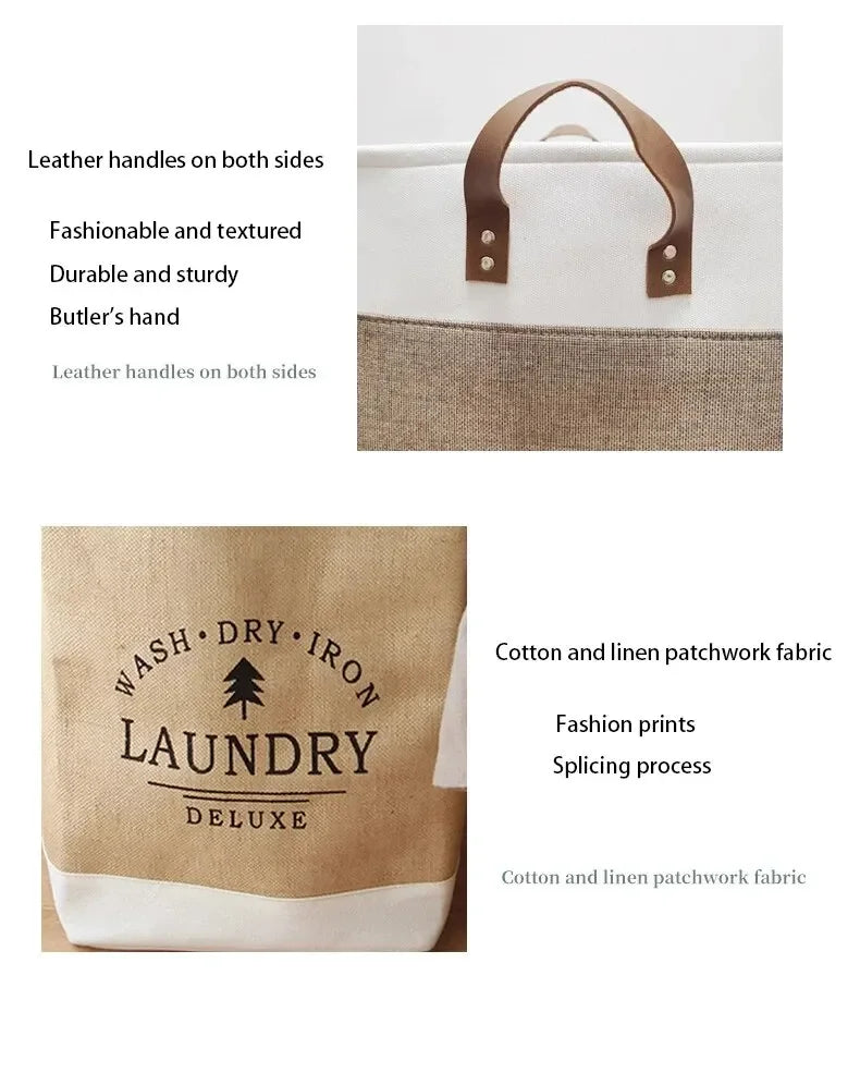 1Pc Large Capacity Laundry Basket Dirty Clothes Basket Fabric Laundry Basket Folding Storage Basket Household Storage Box