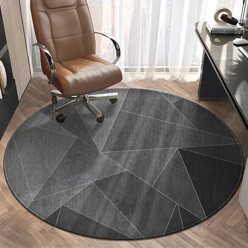 Dustproof Round Carpet, Office Chair Mat For Gaming & Study