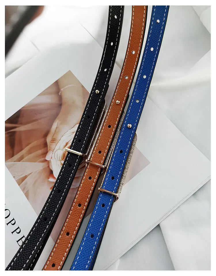 2023 Double-sided use of women's leather belt decorated ins fashion jeans wild student trend luxury design top quality brand