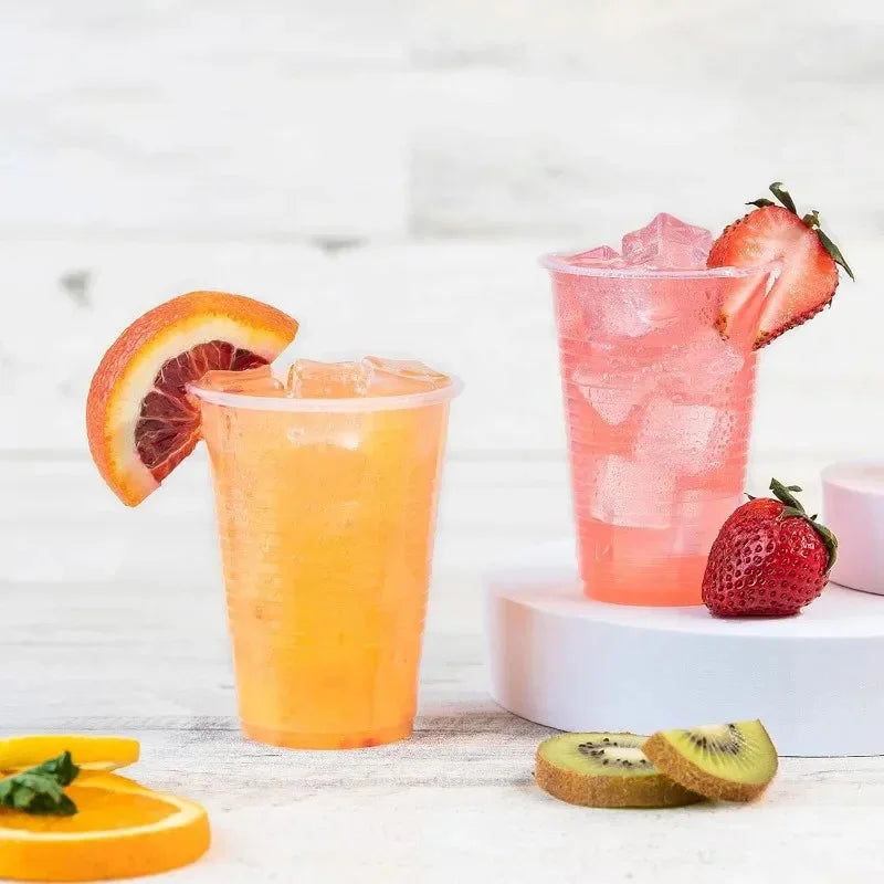50/100PCS Disposable Clear Plastic Cup Outdoor Picnic Plastic Cup Drinking Cup for Parties Birthdays Weddings Camping Utensils