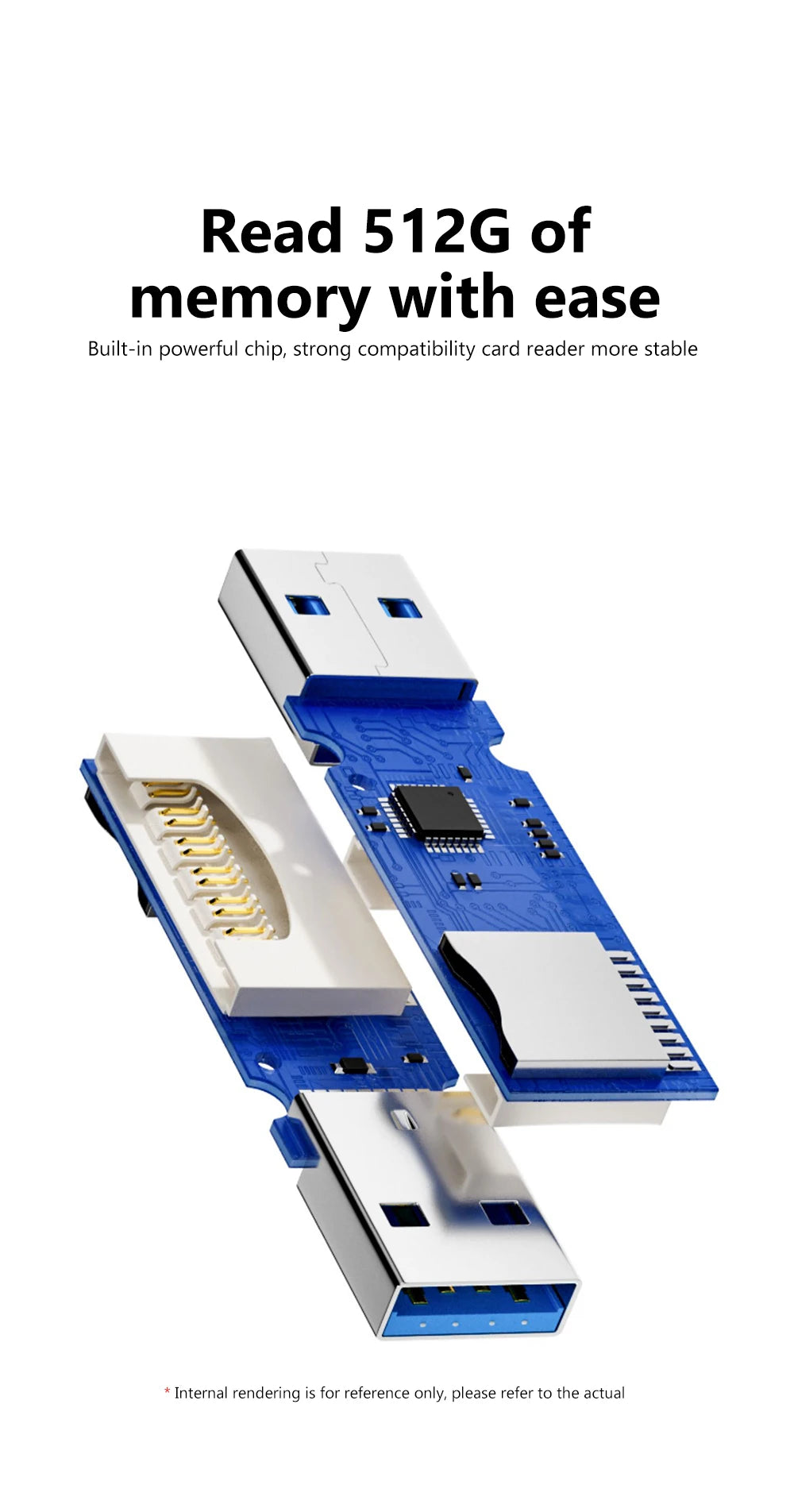 elough 2 in 1 TF SD Card Reader USB 3.0 USB 2.0 Memory Card Adapter Smart Cardreader Convertor for PC Laptop Accessories