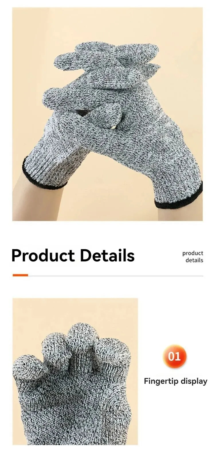 A Pair of Anti-cutting Gloves Glass Factory Kitchen Fishing Special Glass Anti-scratch Anti-knife Cut Anti-stabbing Gloves