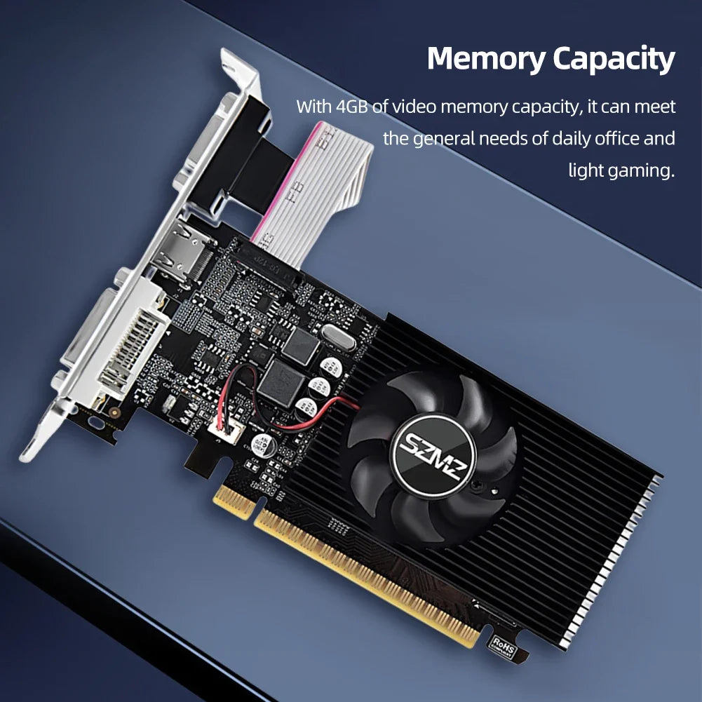 GT730 GT610 4GB 2/1GB DDR3 Graphics Card Desktop Gaming Video Card HDMI-Compatible VGA DVI PCI-E 16X Low Profile Graphics Cards