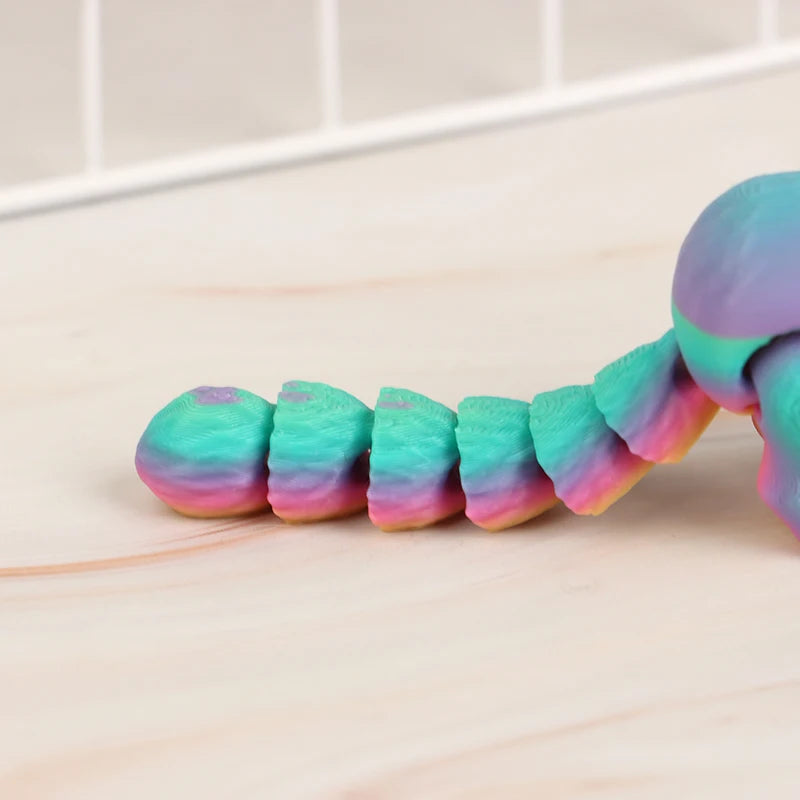 High Quality 1 Piece 3D Printed Cute Kitten With Movable Tail Joint Children's Gift Toy Model Car Ornament