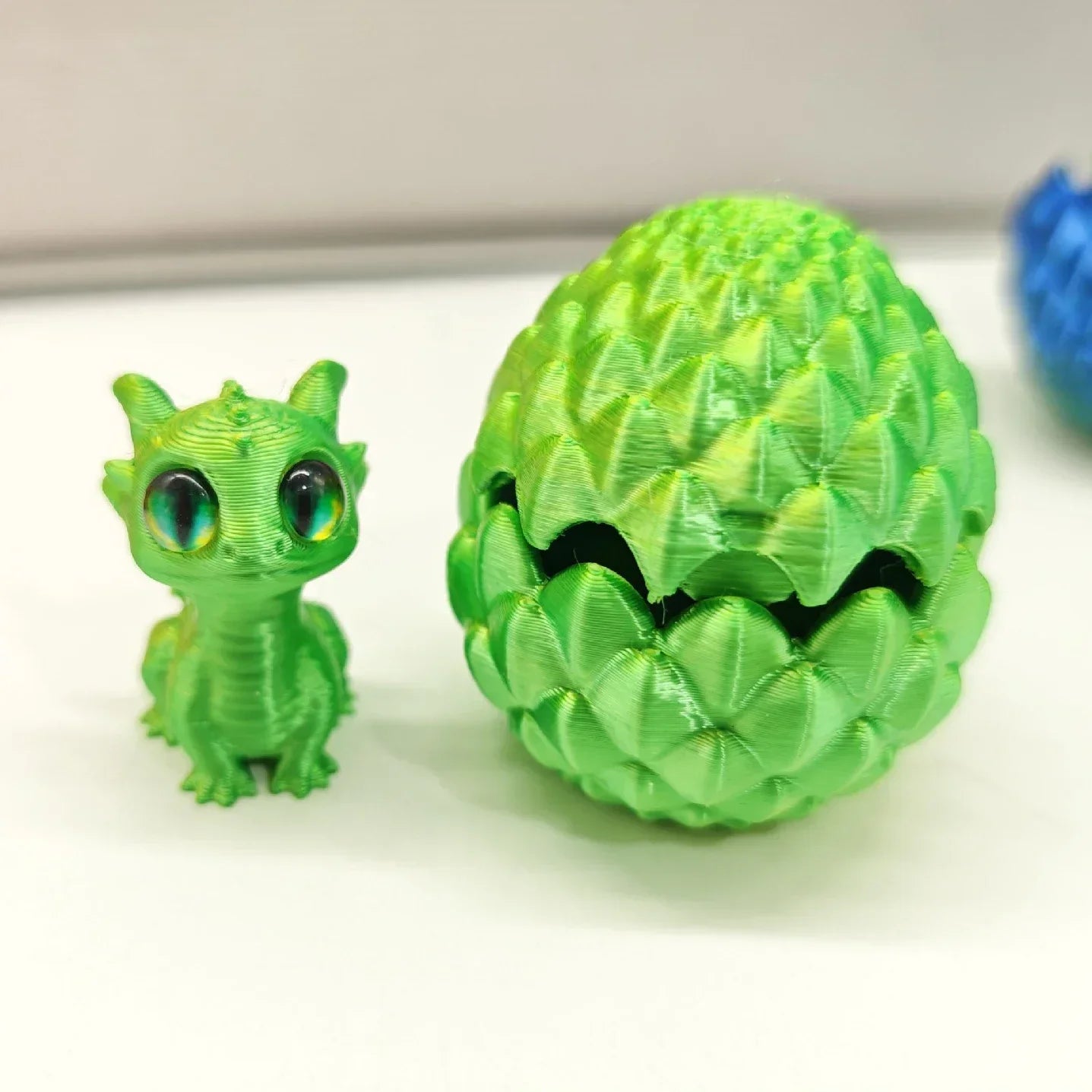 Mini 3D Printed Dragon with Eggs Eyes for Home Decor Little Dragon Egg Kids Toy Gift Figure Accessories Decoration Статуэтки