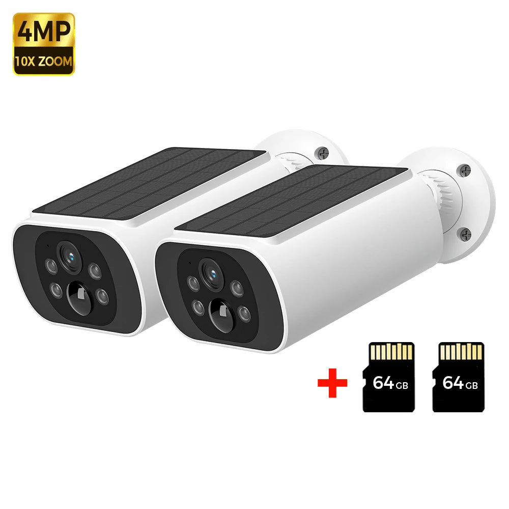 ALEVIO 2.5K Outdoor Solar Camera Wireless Cam WIFI Ultra Standby Time PIR Motion Light Color Night Vision AI Detect Battery Cam