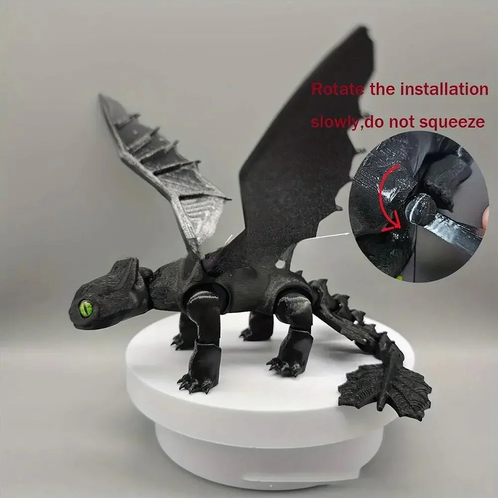 3D printed Night Sha Toothless anime cartoon fashion and creative desktop ornament model decoration children's toy birthday gift