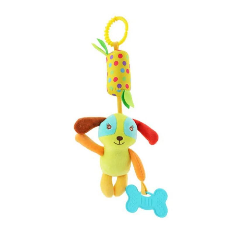 Baby Stroller Hanging Toys 0 12 Months Bell Teether Animal Wind Chime Bed Hanging Baby Rattles Plush Stroller Toys For Newborn