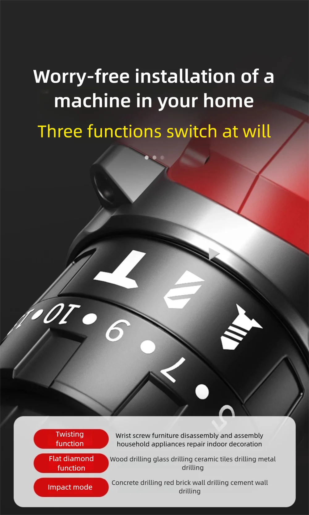 New Rechargeable Electric Screwdriver with Lithium Battery and Multiple Functions A
