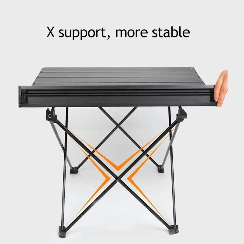 Camping Table Ultra Light Folding Egg Roll Table with Storage Bag Picnic BBQ Self Drive Hiking Foldable Desk Outdoor Tools