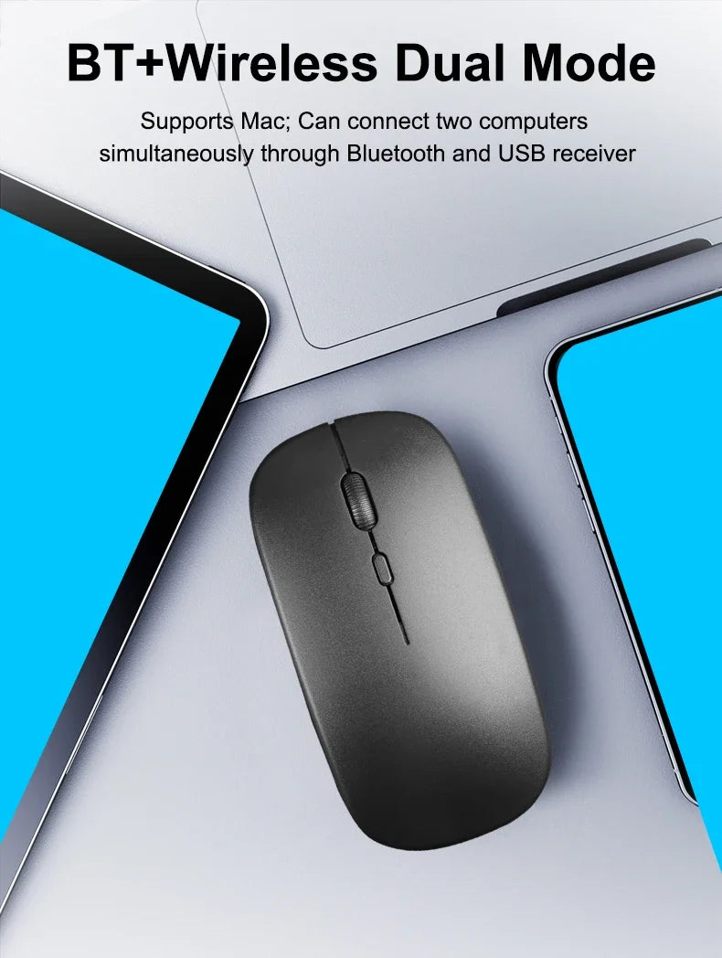 Rechargeable Bluetooth-compatible Keyboard Ultra-Slim Wireless Mouse Keyboard Set for Android Windows Tablet iPhone iPad