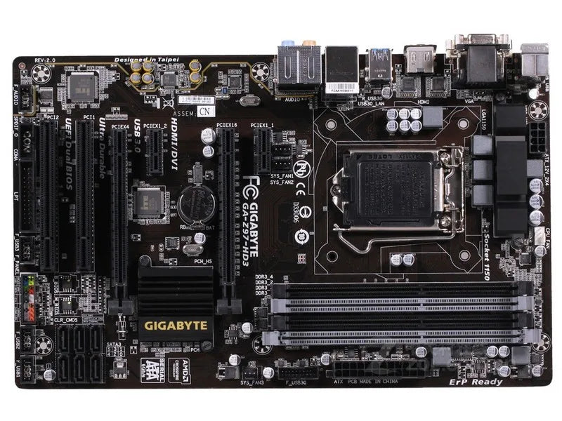 Gigabyte GA-Z97-HD3 100% Original Motherboard LGA1150 DDR3 USB3.0 32G Z97 Z97-HD3 Desktop Mainboard SATA III Mother board