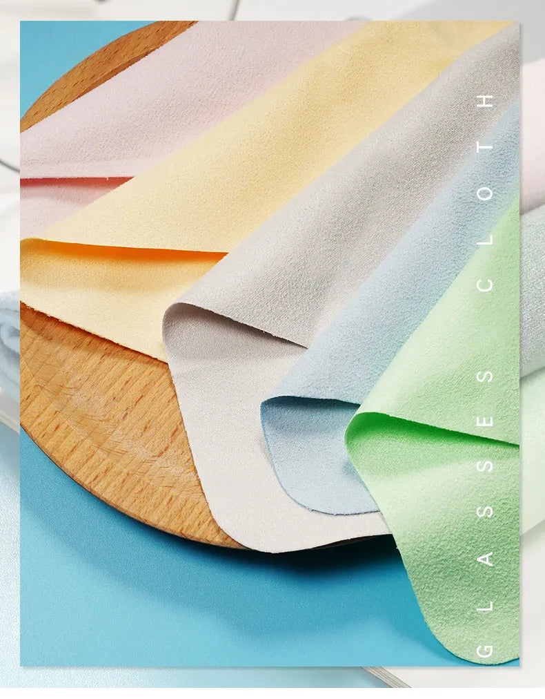 5PCS Eyeglass Cleaning Cloth Microfiber adaptable for Screens, Lenses Nylon or Polaroid Glasses 15*18cm random color