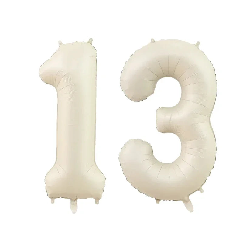 2Pcs 32 Inch Gold Silver Black Blue Red Helium Foil Number Balloon 10 11 12 13 14 15 Happy Birthday Party Decoration Supplies