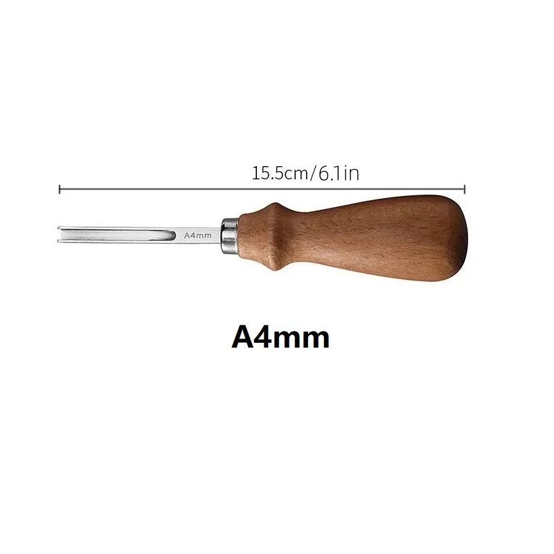 4PCS Leather Edge Skiving Beveler Tools Wide Leather Craft Edge Beveler Tool Kit Leather Edge Trimmer for DIY Leather Craft Tool
