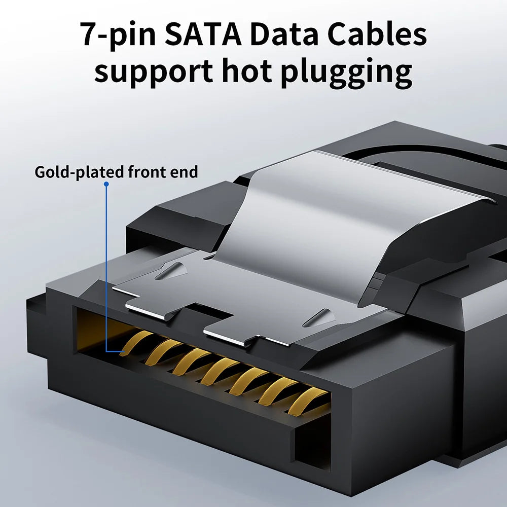 Genuine SATA III Cable 6.0 Gbps Sata 3 Sata III cable cable with Locking Latch Angle Sata 3.0 cable for SSD 2.5",3.5''HDD Drive