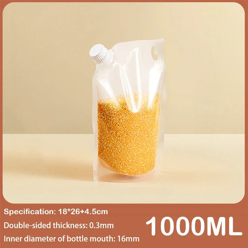 5pcs Grains Sealed Bag Kitchen Insect Proof Moisture Proof Fresh Keeping Storage Bag Recyclable  Transparent Grain Storage Bags