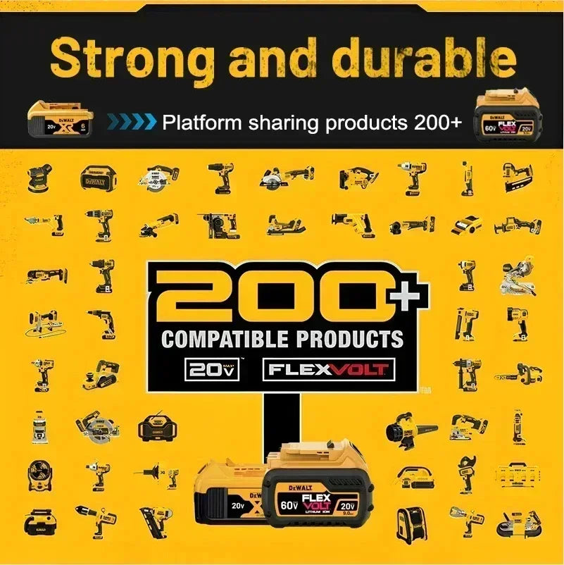 New 100% Original 6Ah 18V Original Dewalt Power Tool Battery DCB206 18V 6.0Ah Battery DCB206 18V Battery DCB205 DCB200