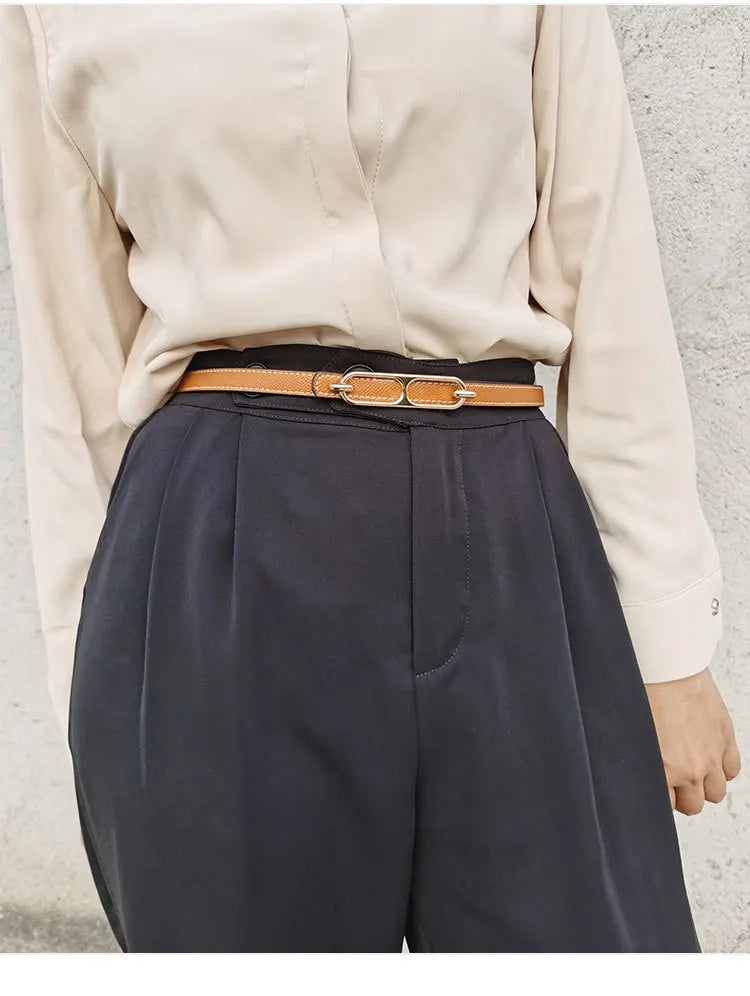 2023 Double-sided use of women's leather belt decorated ins fashion jeans wild student trend luxury design top quality brand
