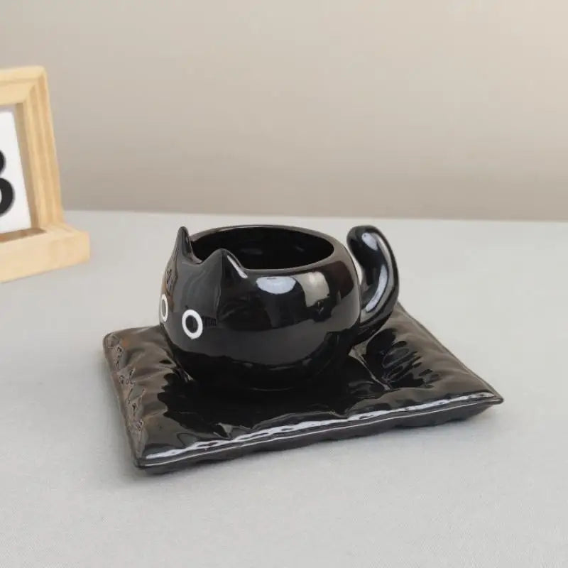 210ml Ceramic Mug Cartoon Siamese Cat Coffee Cup Underglaze Colored Cat Water Cup Home Breakfast Milk Coffee Mug Birthday Gift