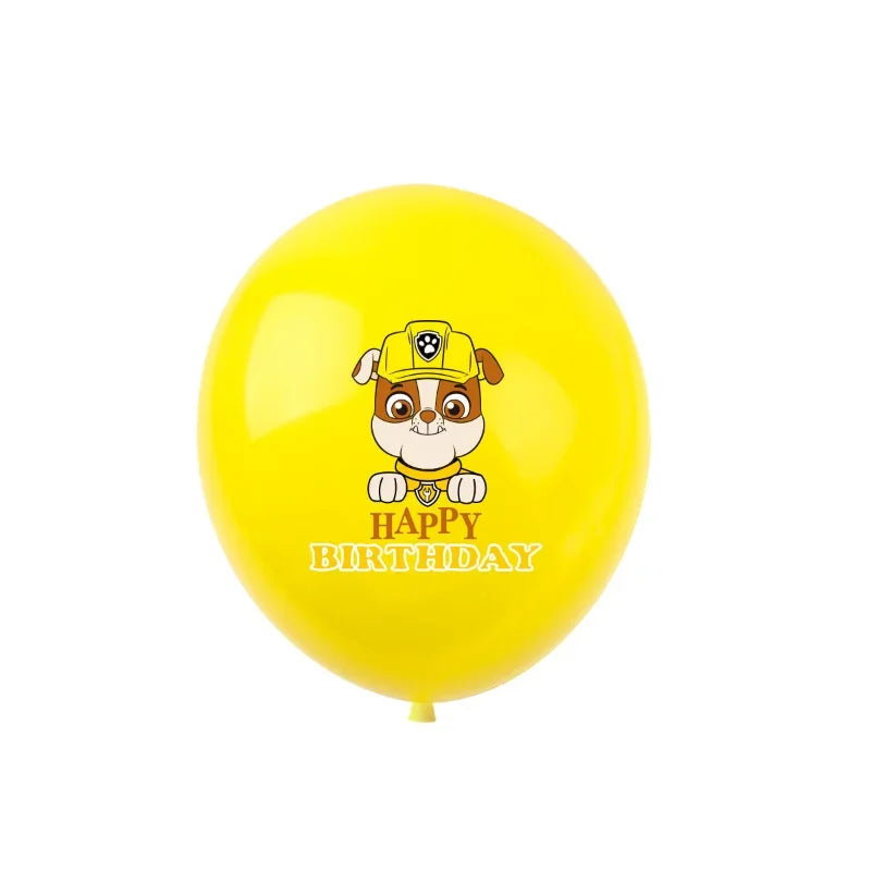 10pcs Paw Patrol Balloons Birthday Party Happy Atmosphere Decoration Supplies Cartoon Patrol Canine Chase Balloon Kids Toy Gifts