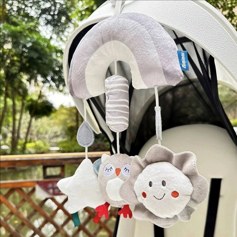 Baby Toys for 0 3 6 12 Months Babies Soft Plush Animal Rattles Stroller Hanging Toy for Baby Car Seat Crib Travel Sensory Toys
