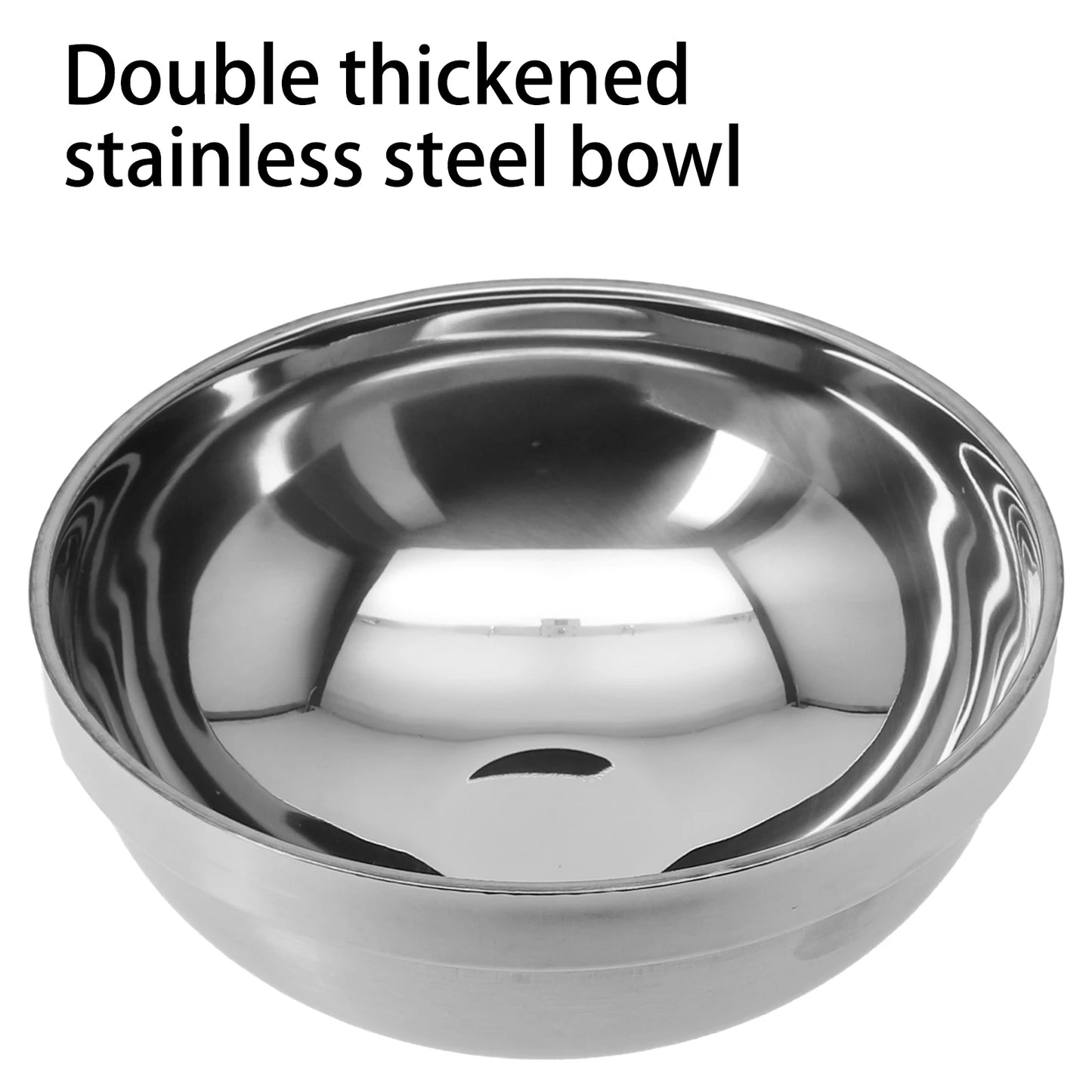 Stainless Steel Bowl Double Layer Thickening Bowl For Family Kitchens Outdoor Picnics Salad Bowl Deep Dish Tableware