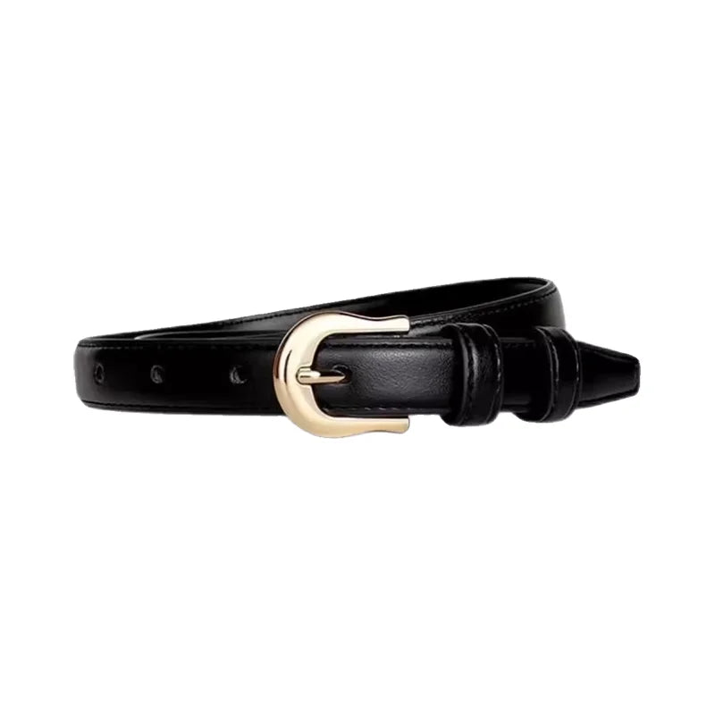 Belt Summer Brown Belt with Fine Matching Western Pants Simple and Versatile Belt 2024 New Fashion Decoration