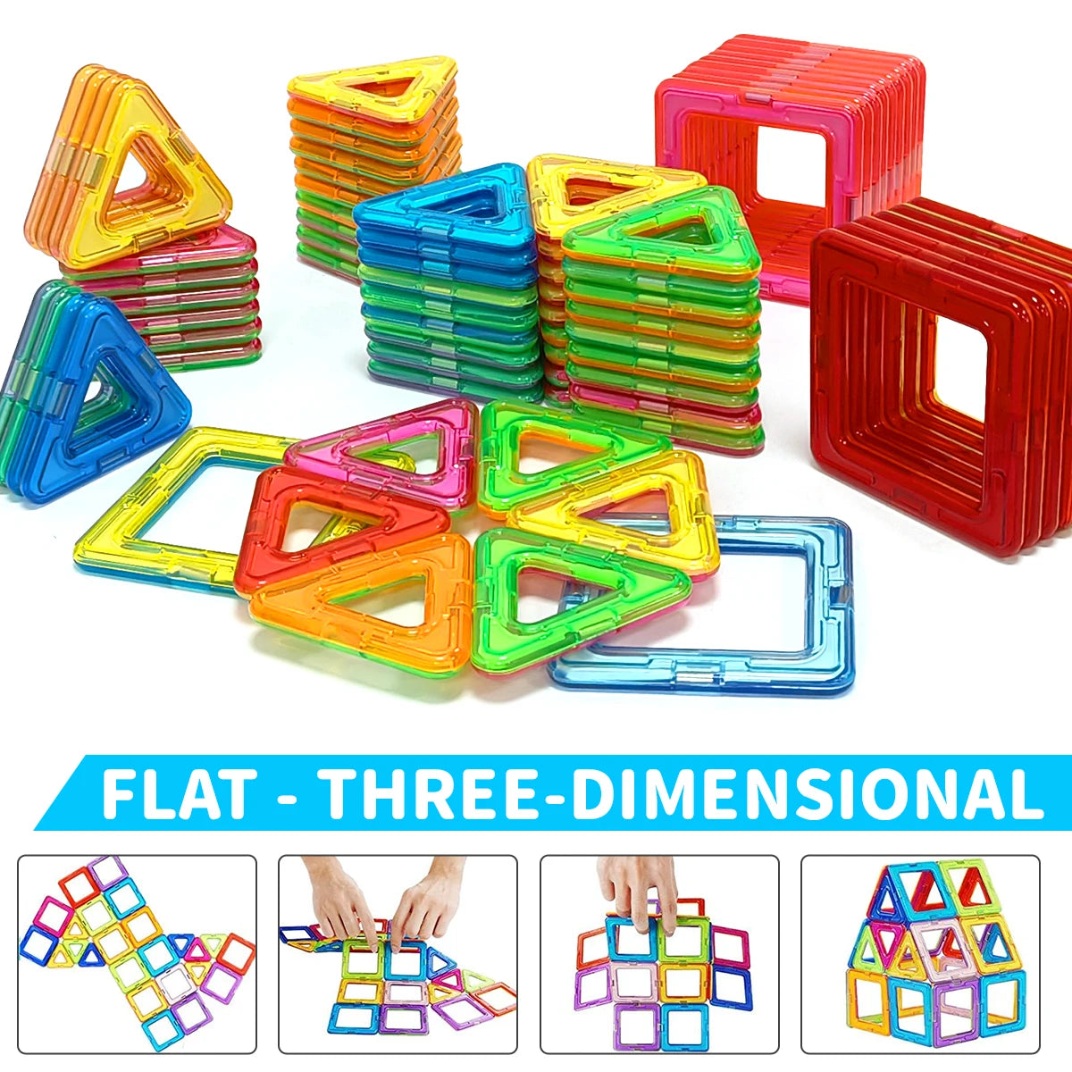 Magnetic Building Blocks for children's Toys, Puzzle Learning, Birthday and Christmas Gifts