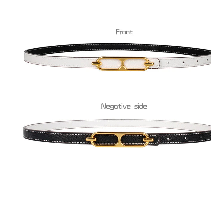2023 Double-sided use of women's leather belt decorated ins fashion jeans wild student trend luxury design top quality brand