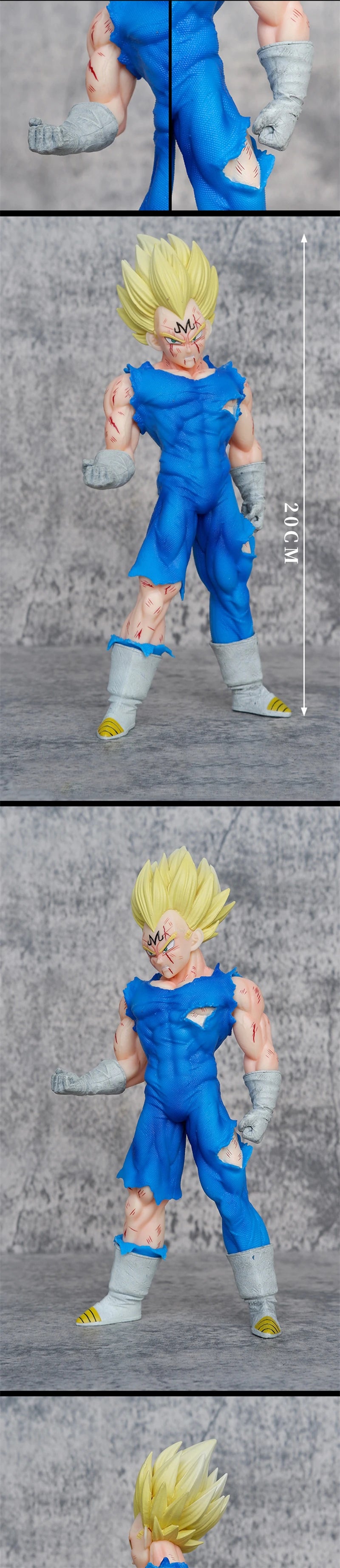 20CM Dragon Ball Z Majin Vegeta Figure Toys Anime DBZ Super Saiyan GK Action Collection PVC Model Dolls Birthday Gifts Kids
