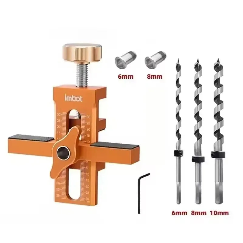 2 in 1 Cabinet Door Installation Positioner,6/8/10mm Rebounder Punched Mounting Jig Wardrobe Cabinet Door Panel Installation Jig