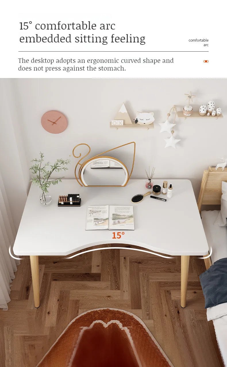 Home Office Desk Adult Desktop Computer Desk Modern Simple Workbench Student Study Writing Desk Household Solid Wood Leg Table