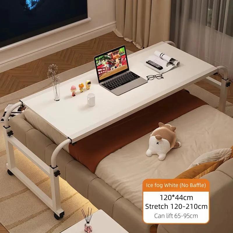 Laptop Computer Adjustable Height And Length Living Room Bedroom Movable Desk Overbed Table