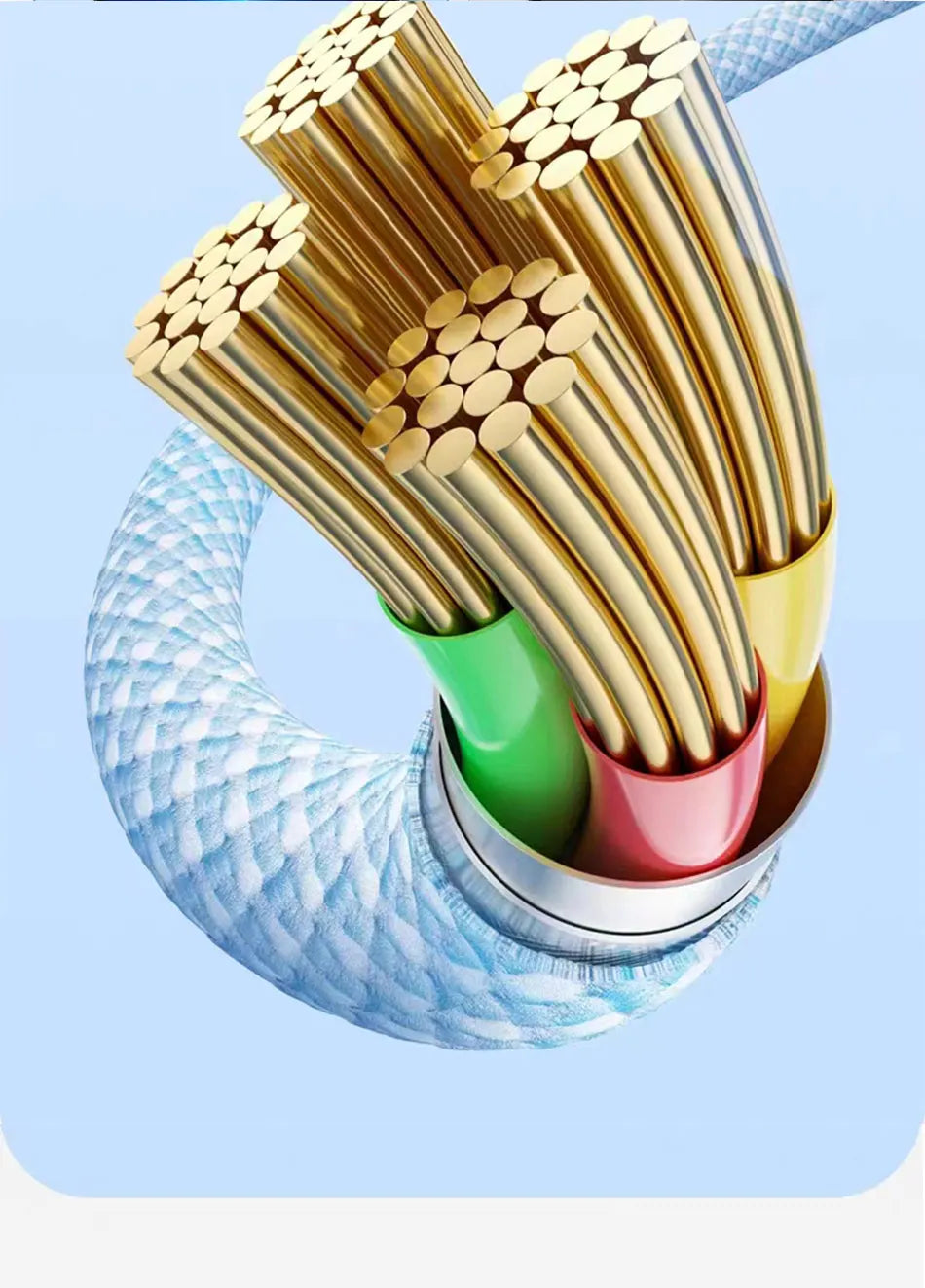 66W 3 In 1 Fast Charging Cable 6A Micro USB Type C Data Cable For Xiaomi Super Fast Charger Nylon Braid Cable 1.2M/2M/3M