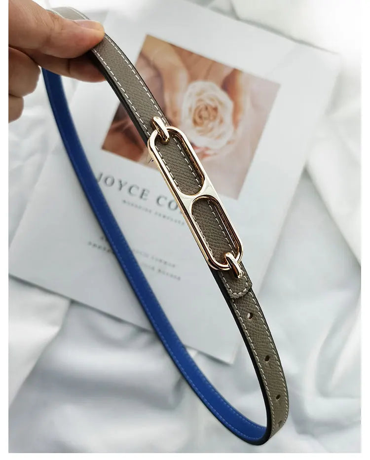 2023 Double-sided use of women's leather belt decorated ins fashion jeans wild student trend luxury design top quality brand