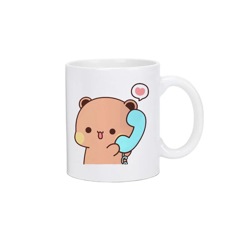 Panda Bear Bubu Dudu Coffee Milk Cup Mocha Cat Panda Bear Couple Christmas Mug Kawaii Cups Original Mugs Drinkware Birthday Gift