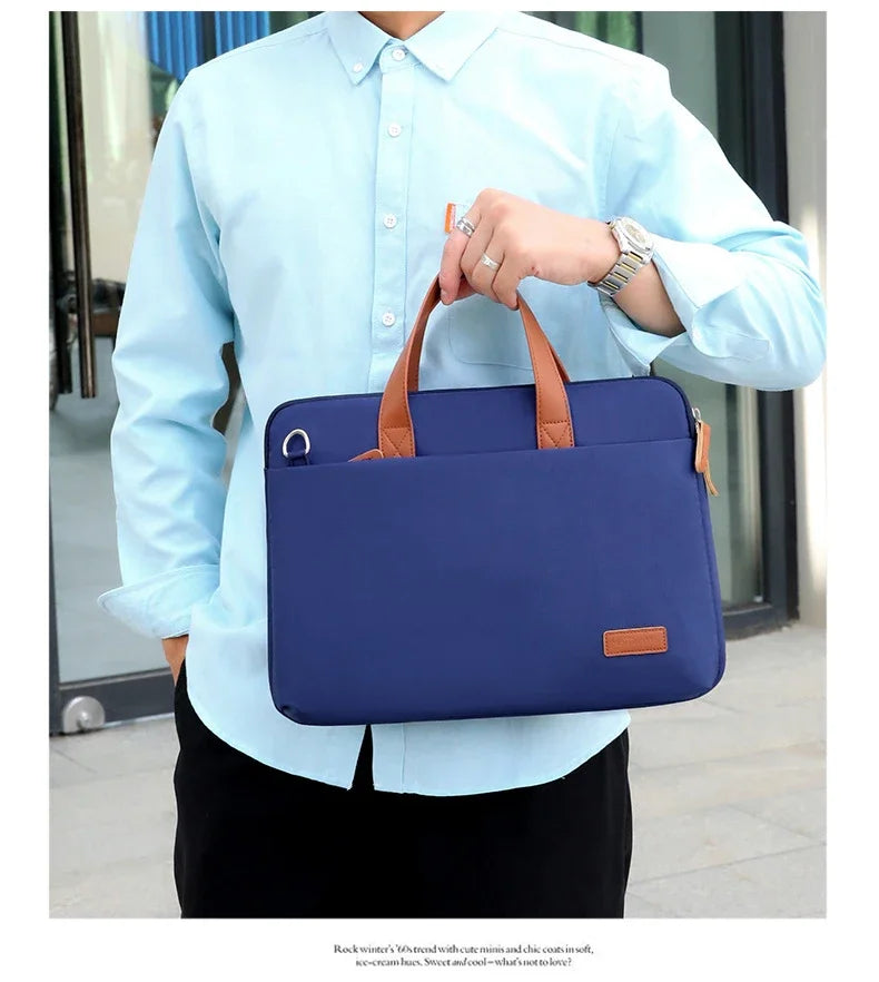 Lightweight Laptop Bag Portable Business Shoulder Messenger Bag 14/15 Inch Handbag Waterproof shockproof Storage Bags Briefcases