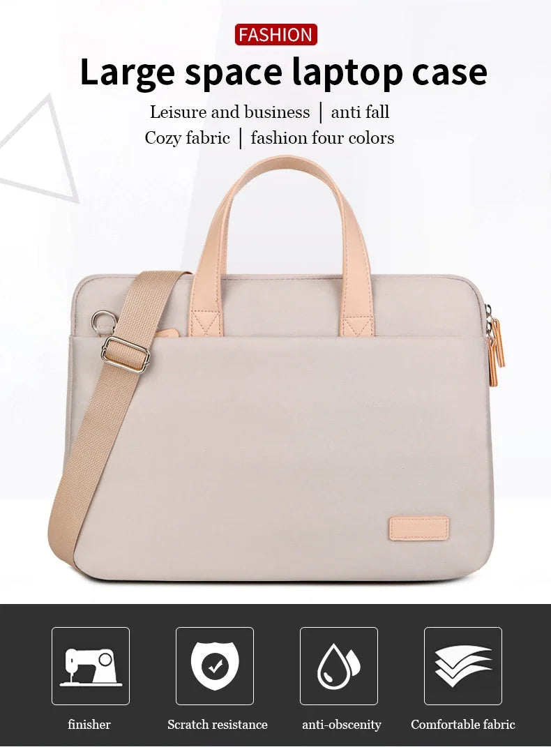 Lightweight Laptop Bag Portable Business Shoulder Messenger Bag 14/15 Inch Handbag Waterproof shockproof Storage Bags Briefcases