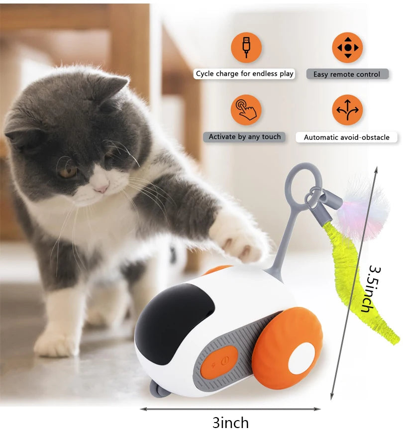 Pet Gravity Cat Smart Interactive Car Toy Dropshipping Automatic Moving Remote Mouse Indoor Kitty Ball Toys Controlled