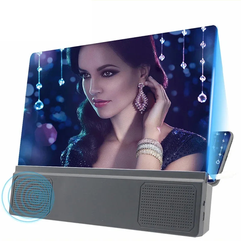 3D Screen Amplifiers Mobile Phone Magnifier With Enlarged Speaker Video Amplifier Stand Magnifying Folding Desk Audio Anti-BlueB