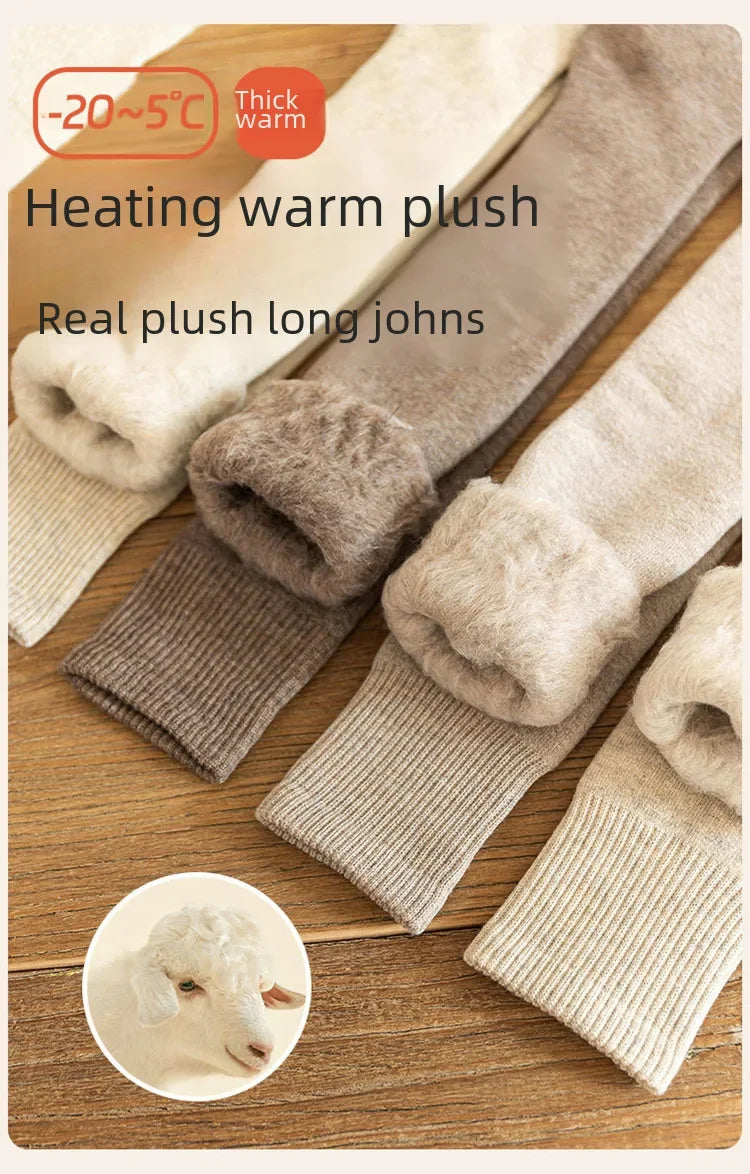 Cashmere Tall Socks Women's Fuzzy-Lined Plush Cozy Winter Hosiery Leg Covers Over-Knee Socks Bestseller Warm Thick Stockings