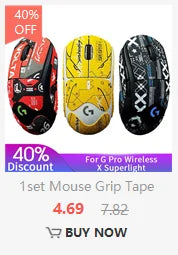 Anti-slip Handmade Mouse Sticker For Logitech G502 Hero Wireless Skin Sticker Side Sweat Pad G502 PC Gamer DIY Without Mouse