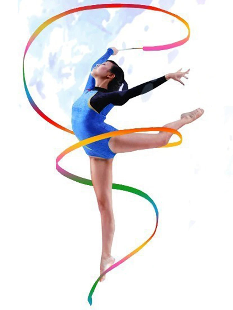 Children Handheld Ribbon Six Color Scarves Nylon Kids Outdoor Sports Toys Exercise Kindergarten Dance Performance Props TMZ