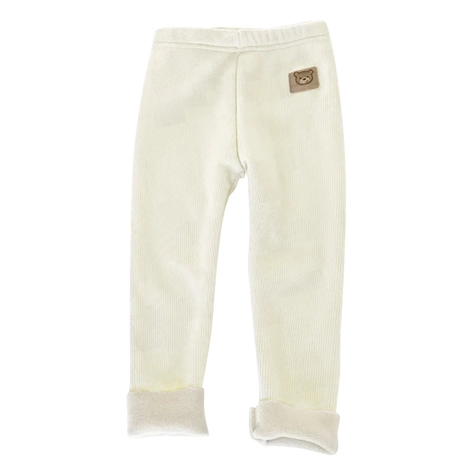 Korean Autumn Winter New Children One Piece Leggings Unisex Boys Girls Baby Cold Prevent Warm Cartoon Elastic Bound Feet Pants