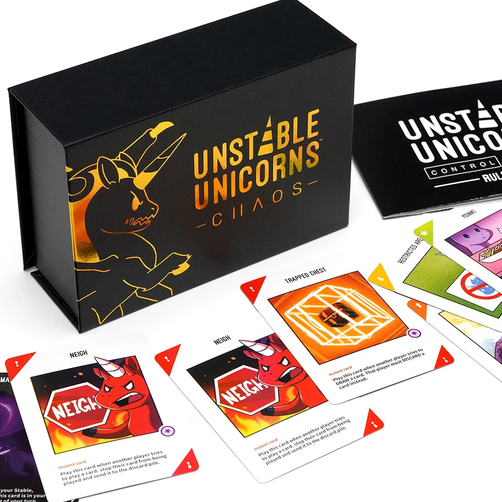 Unstable Unicorns Board English Family Party Expansion Basic Version Of Classic Board Games Control and Chaos Base Game