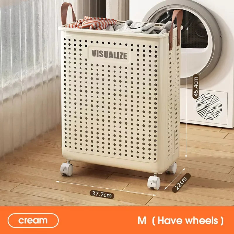 Laundry Basket Collapsible Dirty Clothes Storage Organizer Large Laundry Bag For Home Bathroom Bedroom  Durable Washing Basket
