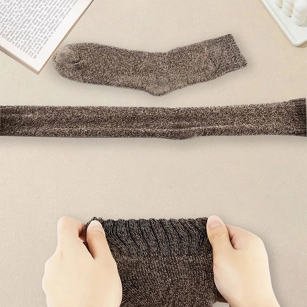 3/5 Pairs Of Thick Woolen Socks For Men, Autumn And Winter Stockings, Towels To Keep Winter Warm, Crew Socks, Christmas Gift