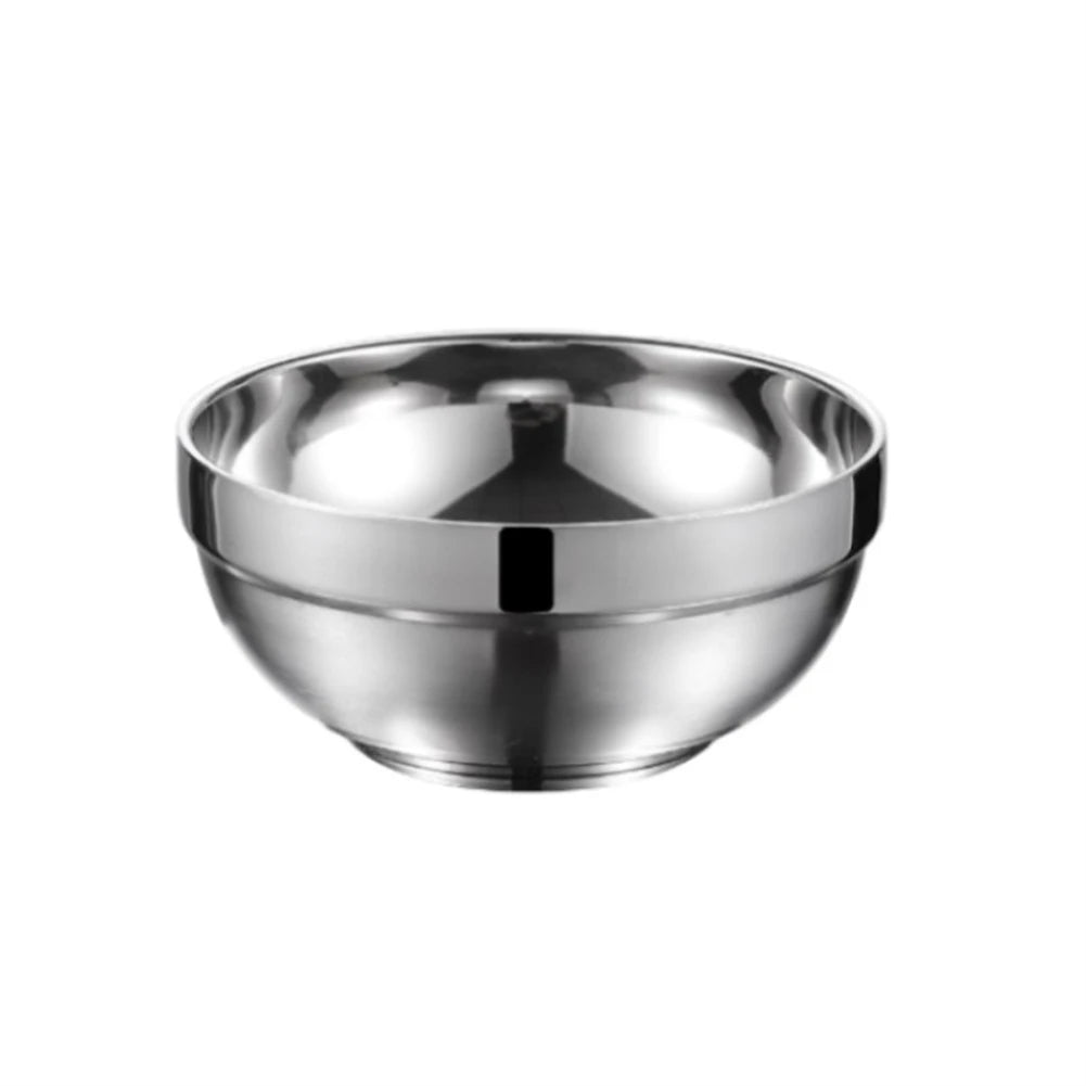 Stainless Steel Bowl Double Layer Thickening Bowl For Family Kitchens Outdoor Picnics Salad Bowl Deep Dish Tableware